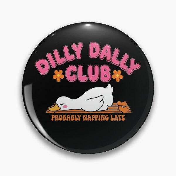Item preview, Dilly Dally Club Member Cute Sleeping Duck Groovy Retro Aesthetic designed and sold by haitrieuic96.