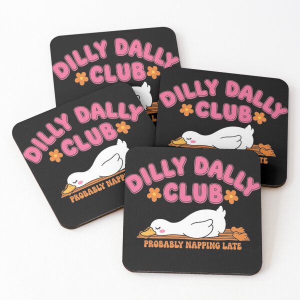 Item preview, Dilly Dally Club Member Cute Sleeping Duck Groovy Retro Aesthetic designed and sold by haitrieuic96.