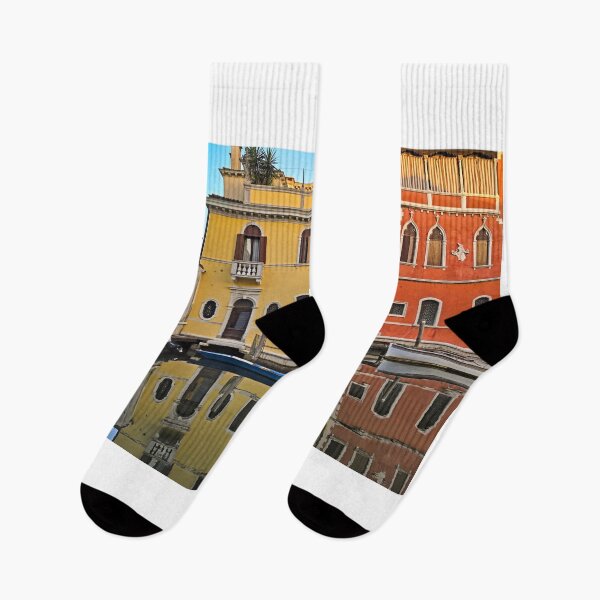 Item preview, Old colourful houses reflected in water, Chioggia, Italy designed and sold by goceris.