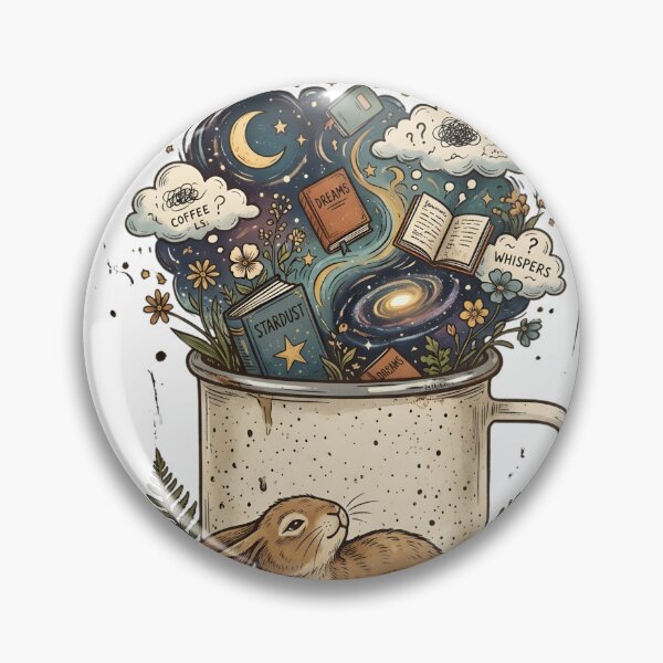 Item preview, Coffee First Existential Crisis Later Funny Coffee Lover Overthinker Vintage Rabbit Design designed and sold by softmind studio.