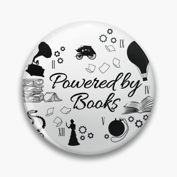 Item preview, Powered by Historical Fiction Books | Vintage Book Lover Sticker designed and sold by MoonSpellStudio.