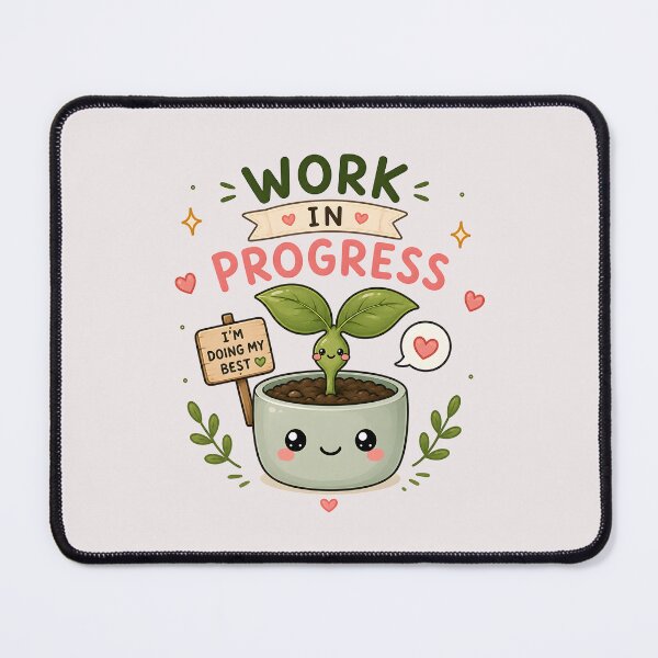 Item preview, Work In Progress | Cute Seedling Plant Sticker | Motivational Plant Lover Gift designed and sold by PLANT LOVER'S PARADISE.