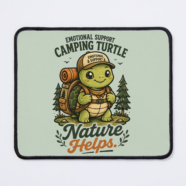 Item preview, Emotional Support Camping Turtle Nature Helps Shirt, Cute Turtle Camper Graphic Tee, National Camping Month Gift, Nature Lover Turtle Quote. designed and sold by Artistry in Motion by MADsrecreation.