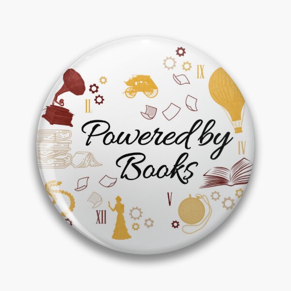 Item preview, Powered by Historical Fiction Books | Vintage Book Lover Sticker | Color designed and sold by MoonSpellStudio.