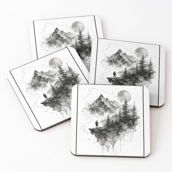 Item preview, Mountain Solitude | Minimal Nature Art | Art by Nature Collection designed and sold by naturalsurvival.
