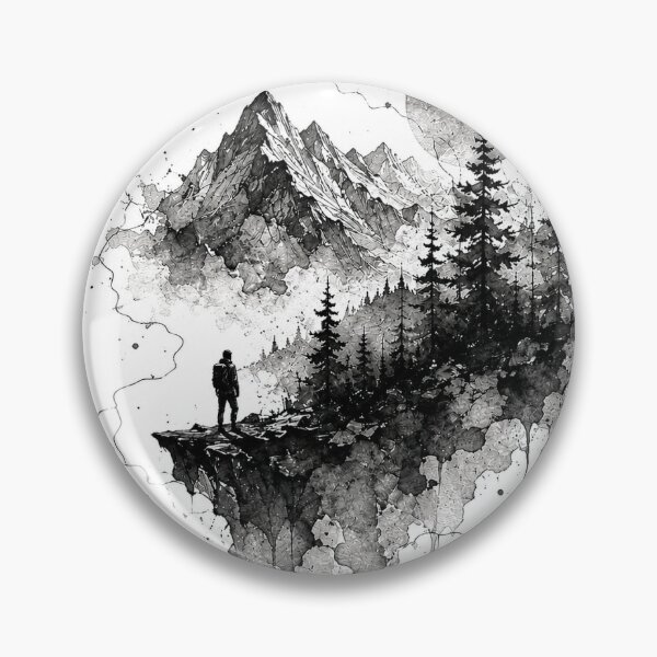 Item preview, Mountain Solitude | Minimal Nature Art | Art by Nature Collection designed and sold by naturalsurvival.