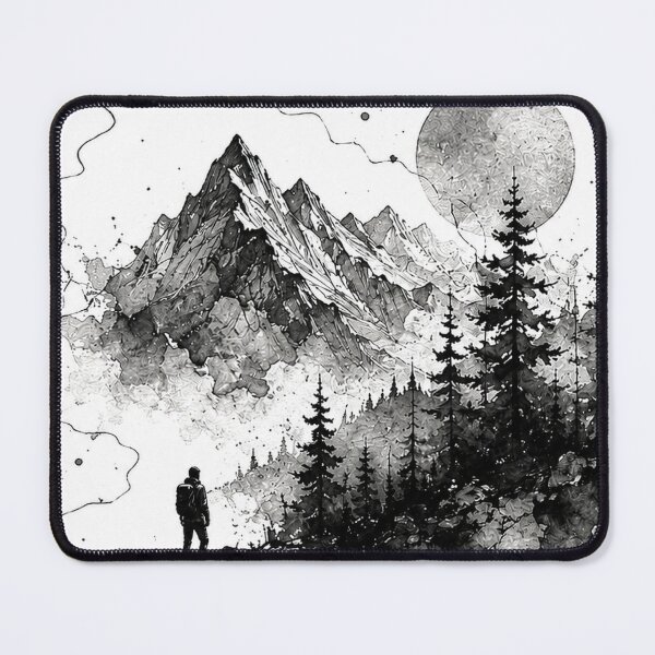 Item preview, Mountain Solitude | Minimal Nature Art | Art by Nature Collection designed and sold by naturalsurvival.