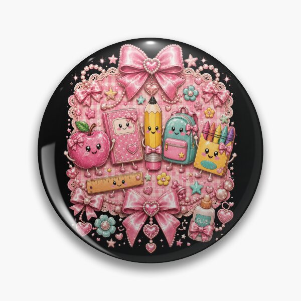 Item preview, Cute Pink School Supplies Aesthetic – Kawaii Student designed and sold by THREE LITTLE BEANS.