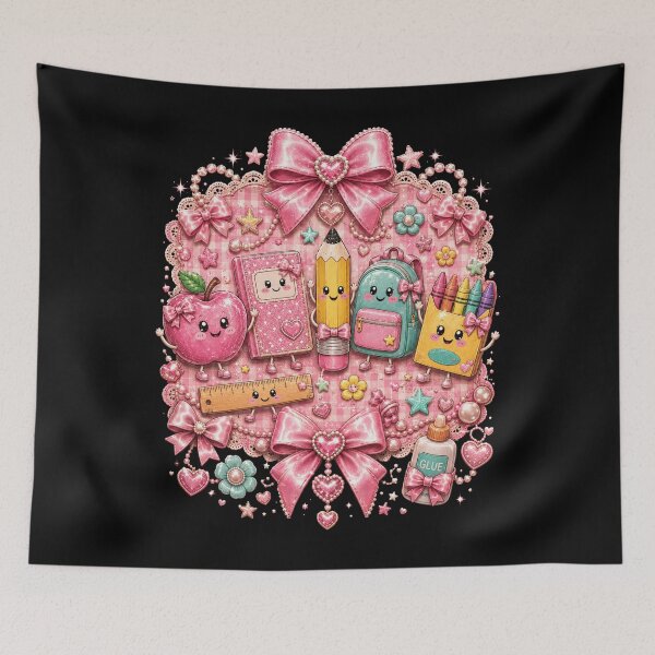 Item preview, Cute Pink School Supplies Aesthetic – Kawaii Student designed and sold by THREE LITTLE BEANS.