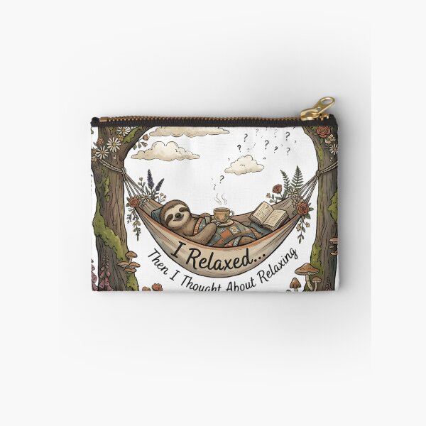Item preview, I Relaxed Then I Thought About Relaxing Funny Sloth Overthinking Vintage Nature Design designed and sold by softmind studio.