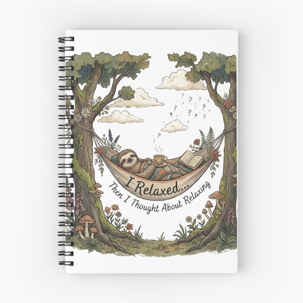 Item preview, I Relaxed Then I Thought About Relaxing Funny Sloth Overthinking Vintage Nature Design designed and sold by softmind studio.