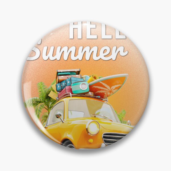 Item preview, Hello Summer Retro Beach Car Vacation Surf Sunshine Vibes designed and sold by SDFsignature.