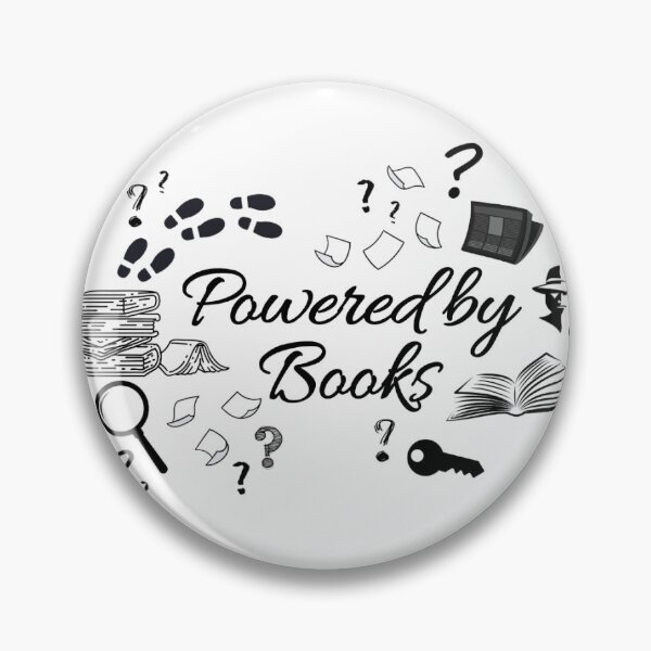 Item preview, Powered by Mystery Books | Detective Reader Sticker | Mystery Novel Lover designed and sold by MoonSpellStudio.