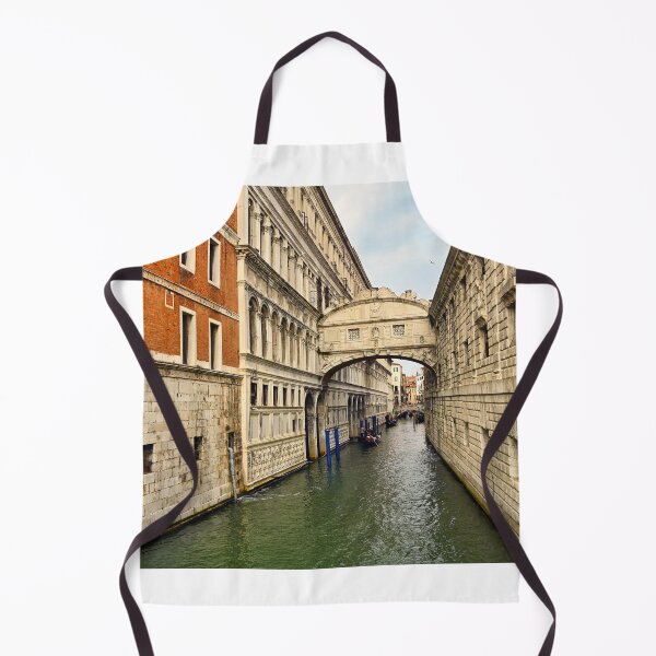 Item preview, Gondolas floating on canal towards Bridge of Sighs in Venice, Ponte dei Sospiri, Italy designed and sold by goceris.