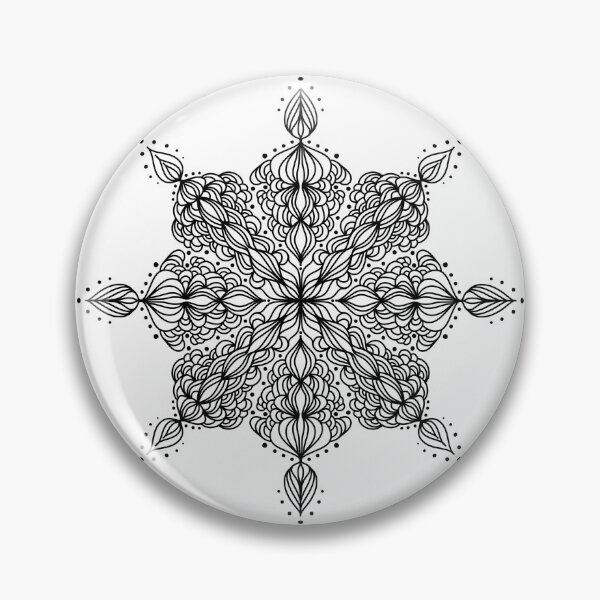Item preview, Black and white linear mandala designed and sold by kallyfactory.