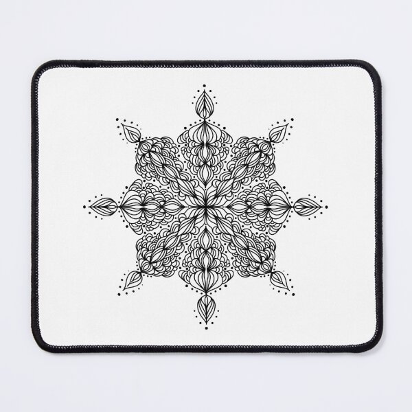 Item preview, Black and white linear mandala designed and sold by kallyfactory.