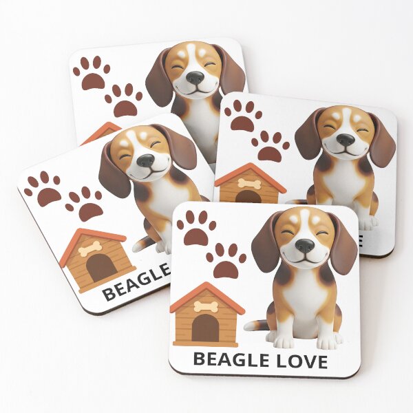 Artikelvorschau, Glückliche Beagle-Liebe – Niedliche Hundekunst entworfen und verkauft von DidiDesignShop.
