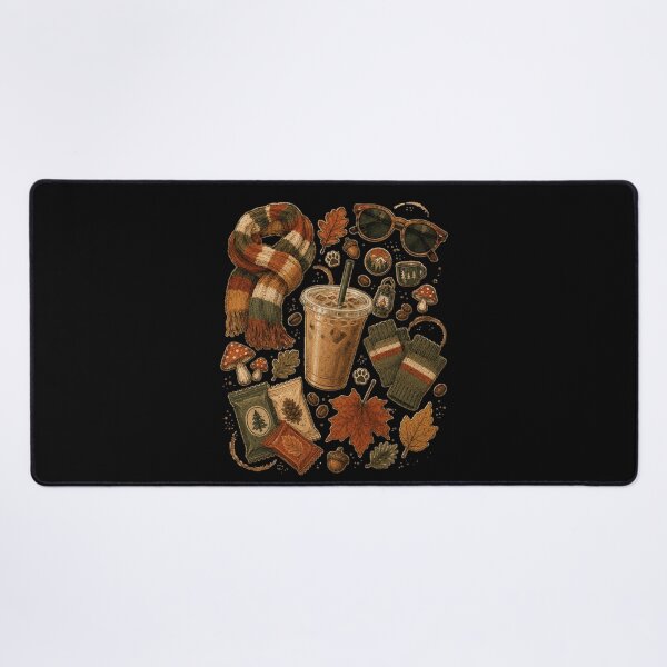 Item preview, Cozy Fall Coffee Aesthetic – Autumn Woodland Vibes  designed and sold by THREE LITTLE BEANS.