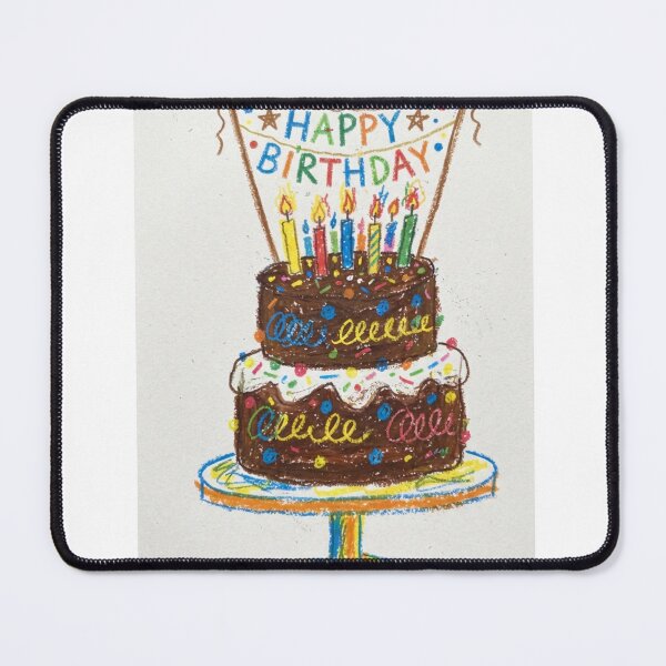 Item preview, Chocolate Birthday Cake gift cute crayon party celebration children kids designed and sold by CheeseBlueprint.