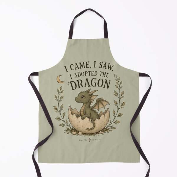 Item preview, I Came I Saw I Adopted The Dragon – Fantasy Dragon Book Lover Vintage Design designed and sold by Moonwoven Studio.
