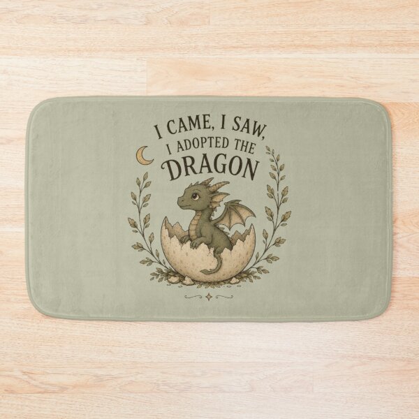 Item preview, I Came I Saw I Adopted The Dragon – Fantasy Dragon Book Lover Vintage Design designed and sold by Moonwoven Studio.