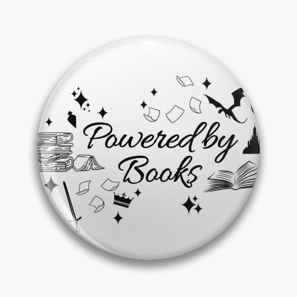 Item preview, Powered by Fantasy Books | Dragon Reader Sticker | Fantasy Book Lover designed and sold by MoonSpellStudio.