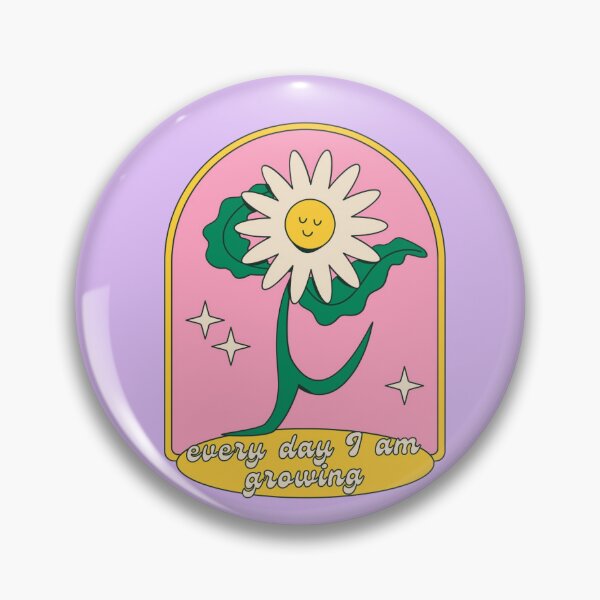 Item preview, I am growing every day - Retro Floral Affirmation / Manifestation  designed and sold by Mypixieart.