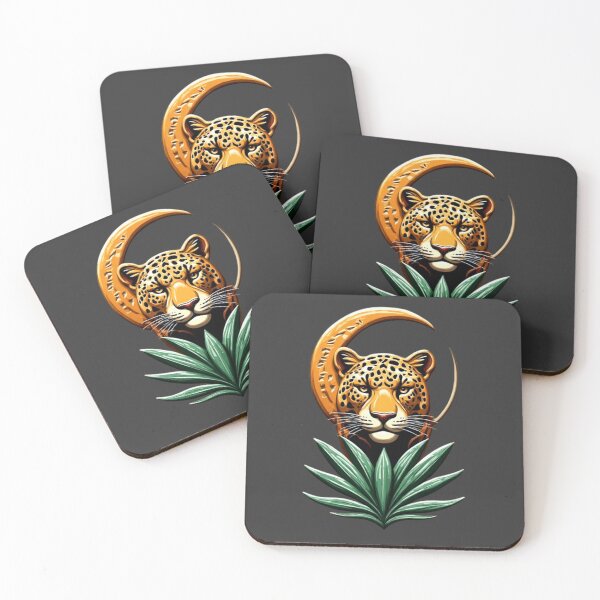 Item preview, Jaguar with Moon & Agave | Elysium Echoes Wild Icon designed and sold by Shift-Bloom.