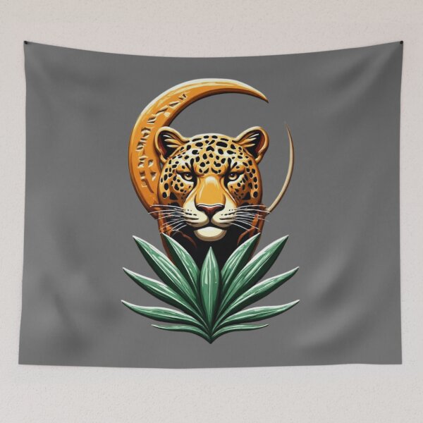 Item preview, Jaguar with Moon & Agave | Elysium Echoes Wild Icon designed and sold by Shift-Bloom.