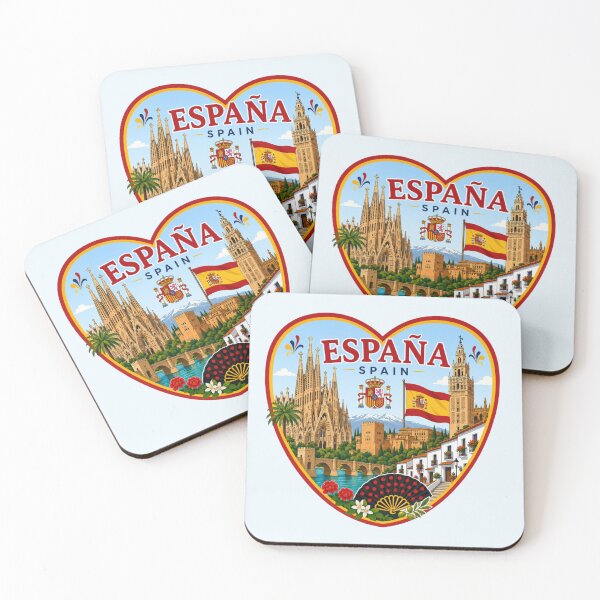 Item preview, Spain Heart Shape Design designed and sold by Myra365Art.
