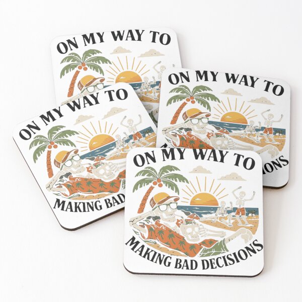 Item preview, On My Way To Making Bad Decisions Funny Beach Skeleton designed and sold by haitrieuic96.