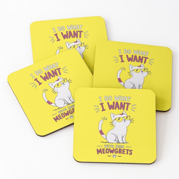 Item preview,  Cool Cat "I Do What I Want" Collection – Funny Cat Lover Gift | Minimal Modern Design designed and sold by CallisC-Arts.