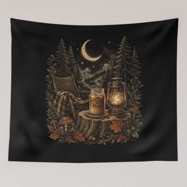 Item preview, Cozy Woodland Camping Night – Rustic Forest Adventure designed and sold by THREE LITTLE BEANS.