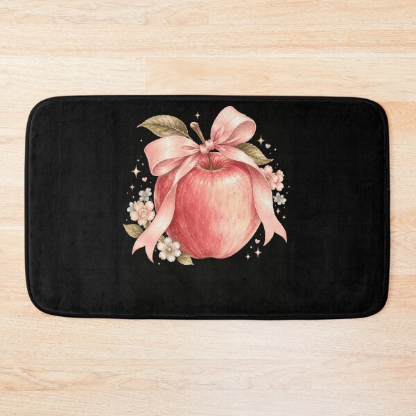 Item preview, Pink Apple with Bow – Cute Fruit Aesthetic  designed and sold by THREE LITTLE BEANS.