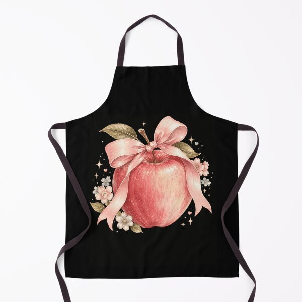 Item preview, Pink Apple with Bow – Cute Fruit Aesthetic designed and sold by THREE LITTLE BEANS.