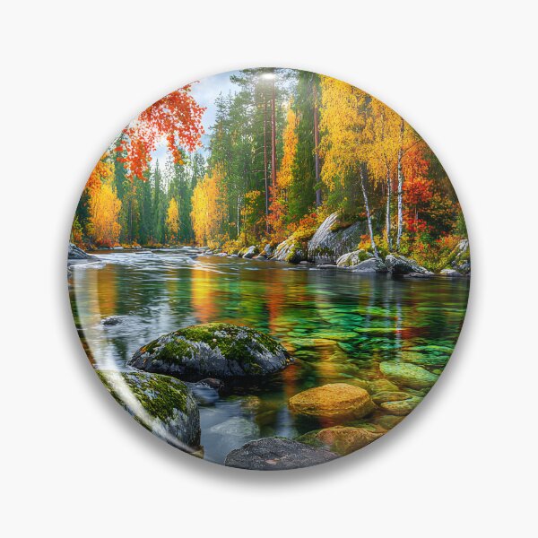 Item preview, Vibrant Autumn Colors Reflected in Crystal Waters designed and sold by Artessie.
