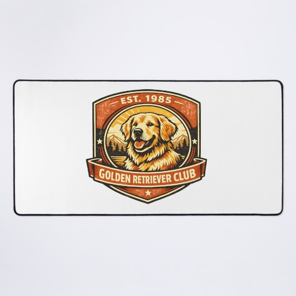 Item preview, Golden Retriever Club Vintage Badge – Retro Outdoor Dog Lover Emblem Shirt, Est. 1985 designed and sold by Sahil Randhawa.