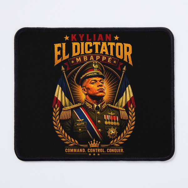Item preview, Kylian "El Dictator" Mbappé Funny Football – Viral Soccer Meme | Command. Control. Conquer. Fan Parody designed and sold by maseno.
