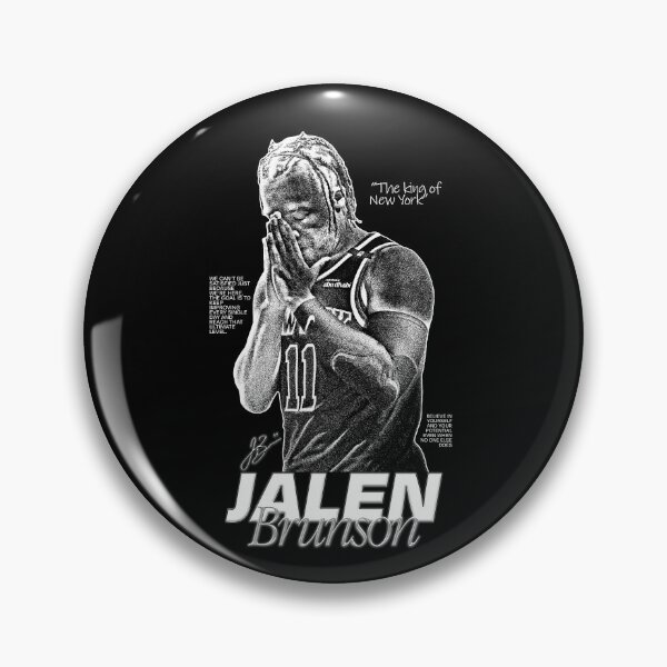 Item preview, Jalen Brunson, Basketball, Sports, NBA, Black and White designed and sold by BigBossHideout.