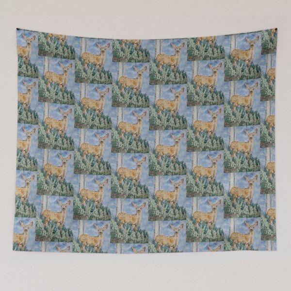 Item preview, Mule deer fawn watercolor  designed and sold by Saltypro.