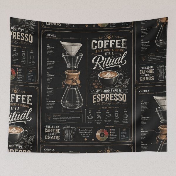 Item preview, Chemex Coffee Blueprint | Home Barista Coffee Wall Art designed and sold by LuxeBuzz.