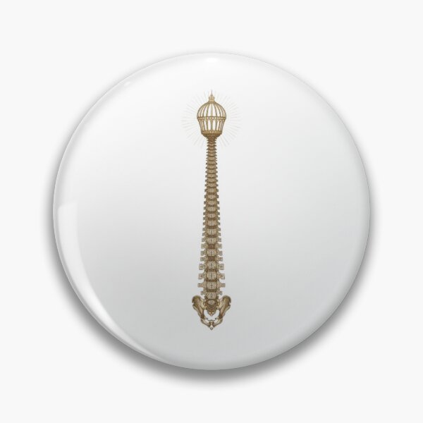 Item preview,  Surreal Human Spine Anatomy Birdcage Gold Art designed and sold by ByKayaPrints.