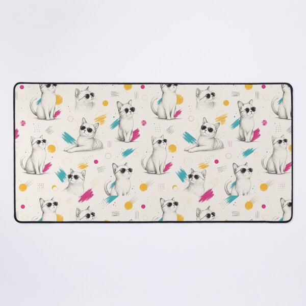 Item preview, Elegant Cat Pattern Collection – Modern Pencil Sketch Design | Seamless Cat Print for Everyday Style designed and sold by CallisC-Arts.