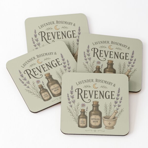 Item preview, Lavender Rosemary & Revenge Witchy Apothecary Design | Cottagecore Witch Aesthetic | Gothic Herbal Magic Fantasy Reader Gift designed and sold by Moonwoven Studio.