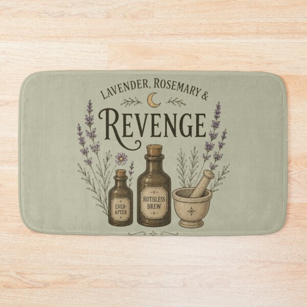 Item preview, Lavender Rosemary & Revenge Witchy Apothecary Design | Cottagecore Witch Aesthetic | Gothic Herbal Magic Fantasy Reader Gift designed and sold by Moonwoven Studio.