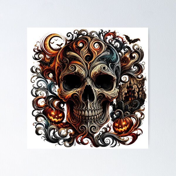 Item preview, Halloween Skull Works designed and sold by LoneStarArtworks.