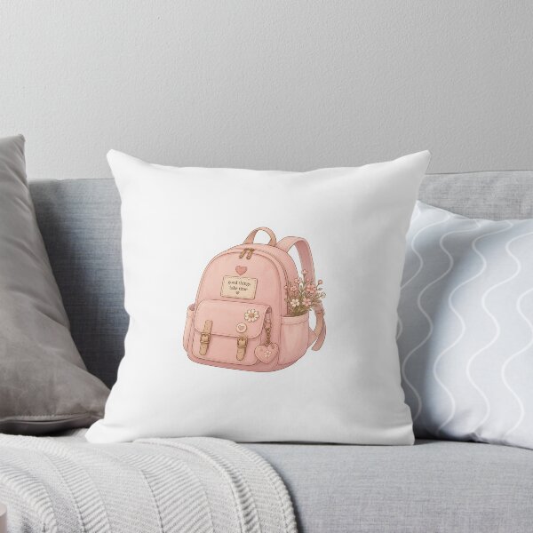 Item preview, Cute Pink Floral Backpack Sticker | Cottagecore Aesthetic School Bag designed and sold by PopStickerLab22.