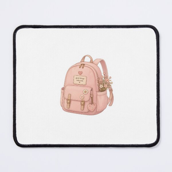 Item preview, Cute Pink Floral Backpack Sticker | Cottagecore Aesthetic School Bag designed and sold by PopStickerLab22.