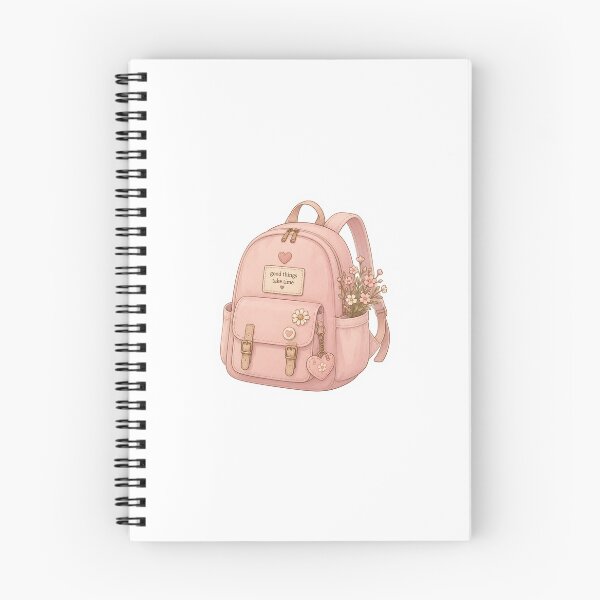 Item preview, Cute Pink Floral Backpack Sticker | Cottagecore Aesthetic School Bag designed and sold by PopStickerLab22.