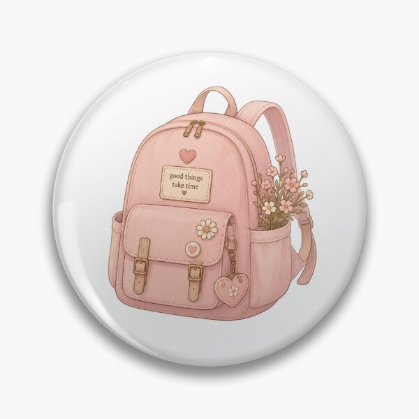 Item preview, Cute Pink Floral Backpack Sticker | Cottagecore Aesthetic School Bag designed and sold by PopStickerLab22.